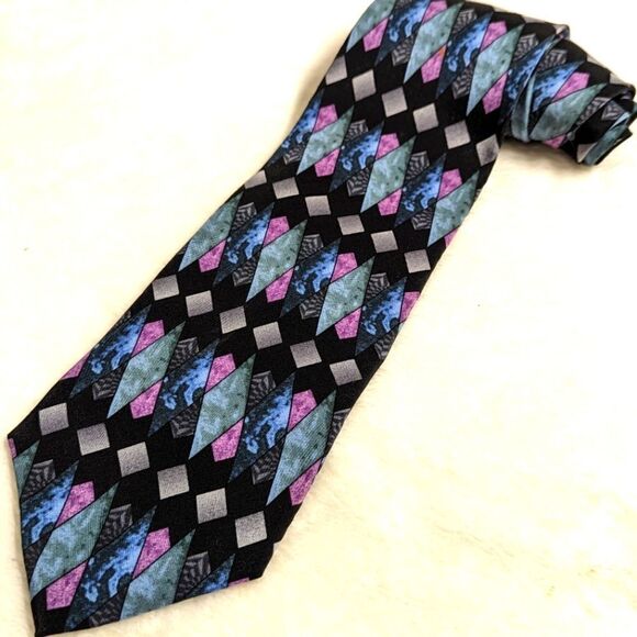 Men's Vintage 100% Silk Tie - Cocktail Collection (Vodka Under a Microscope) - Picture 3 of 12